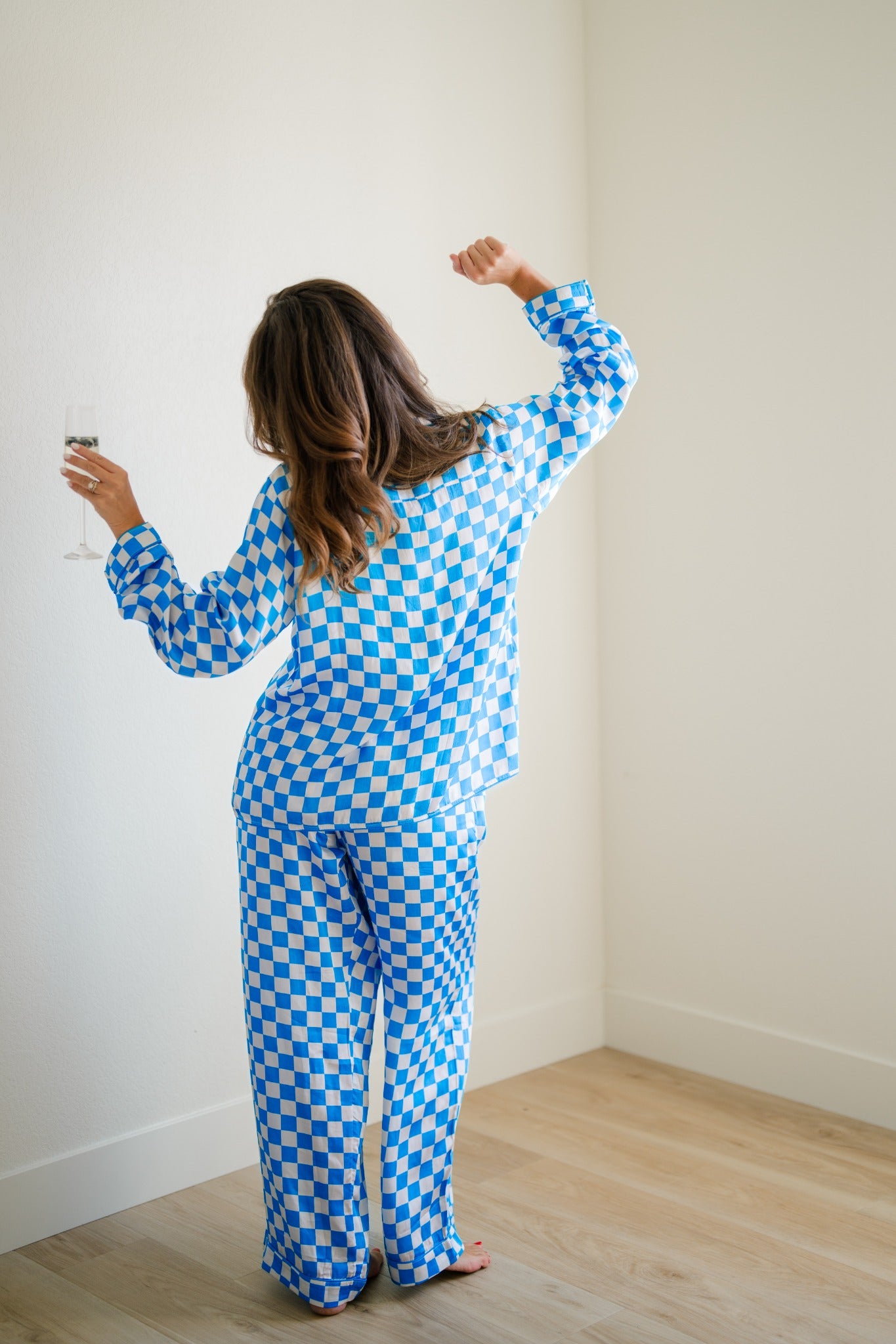 Blueberry Check full back view