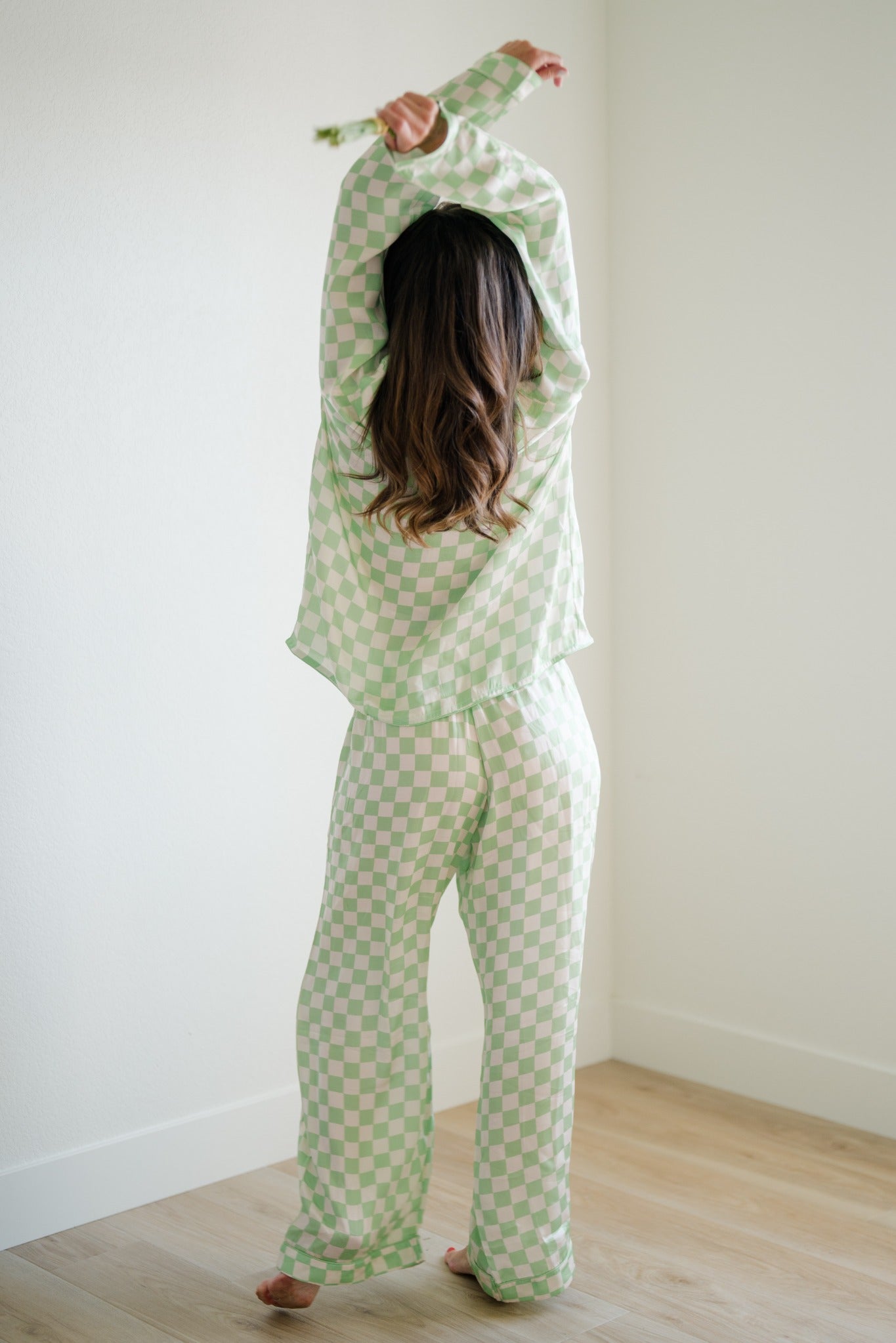 Lemon Grass Check full back view